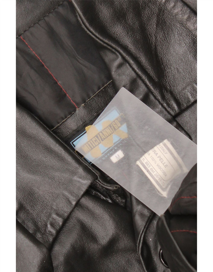 Jachetă de piele pentru bărbați Mitici Anni UK 38 Medium Black Leather