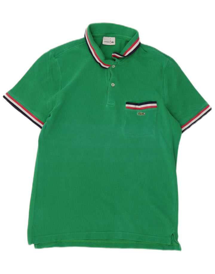 Tricou polo LACOSTE pentru bărbați, mărimea 4, bumbac verde mediu