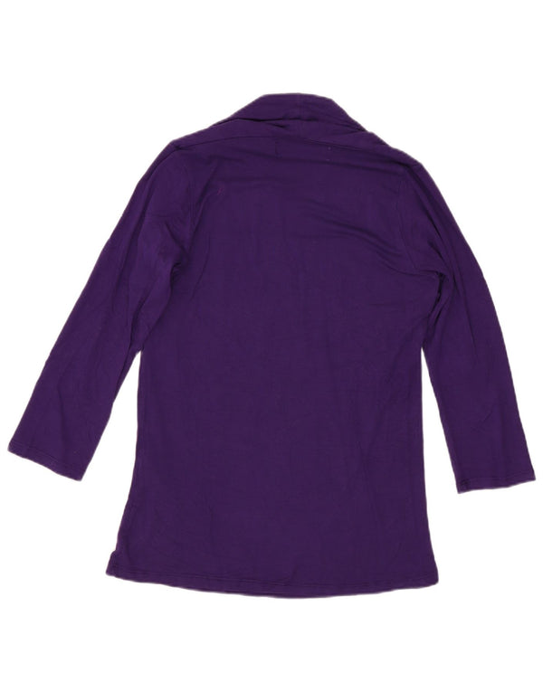 Top femeie Zara cu mâneci 3/4 UK 12 Viscoză violet mediu