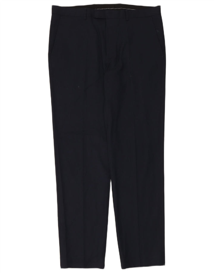 Marks & Spencer Pantaloni croiți pentru bărbați L36 L33 Poliester bleumarin