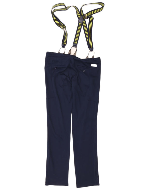 Adidas Mens Dungarees Trousers W34 L32 Navy Blue Cotton