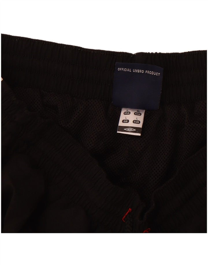 UMBRO Mens Graphic Sport Shorts Large Black Polyester
