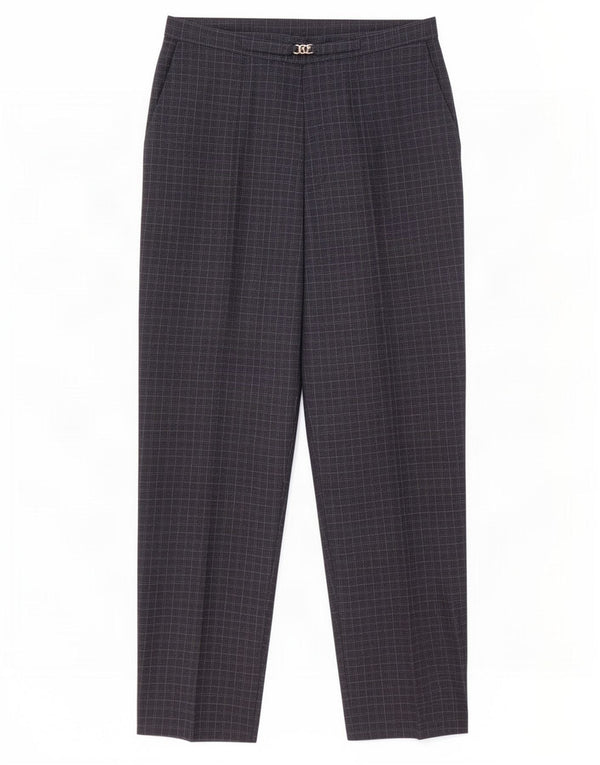 Pantaloni casual pentru femei Marks & Spencer UK 14 Large W32 L27 Bleumarin Check