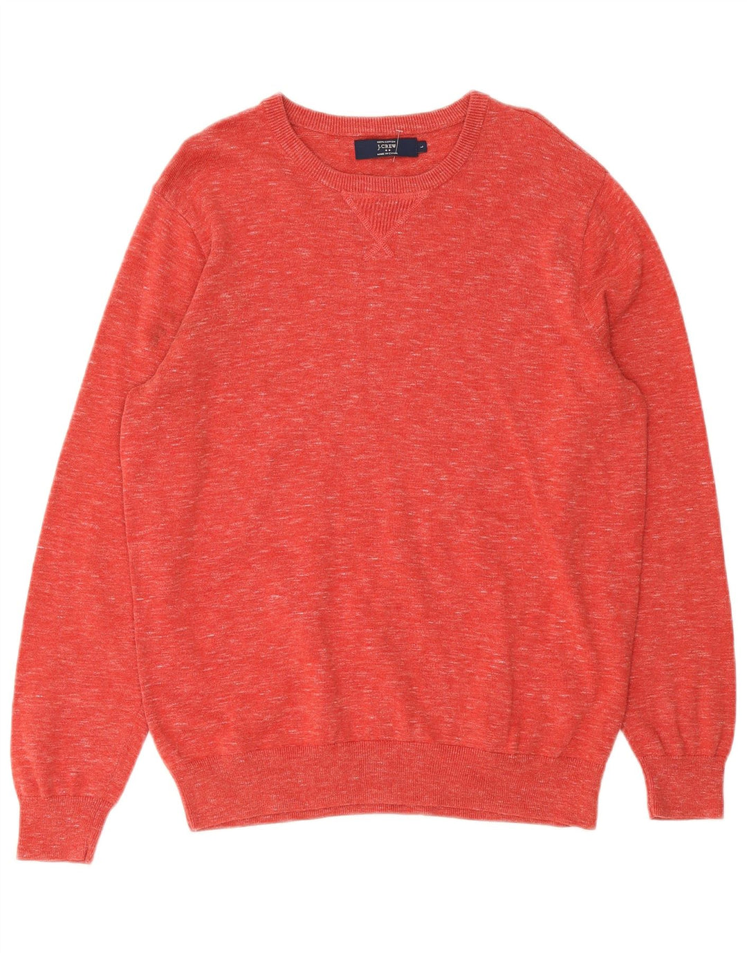 J. Crew Pulover pentru bărbați cu gât, mare, bumbac cu pete roșii