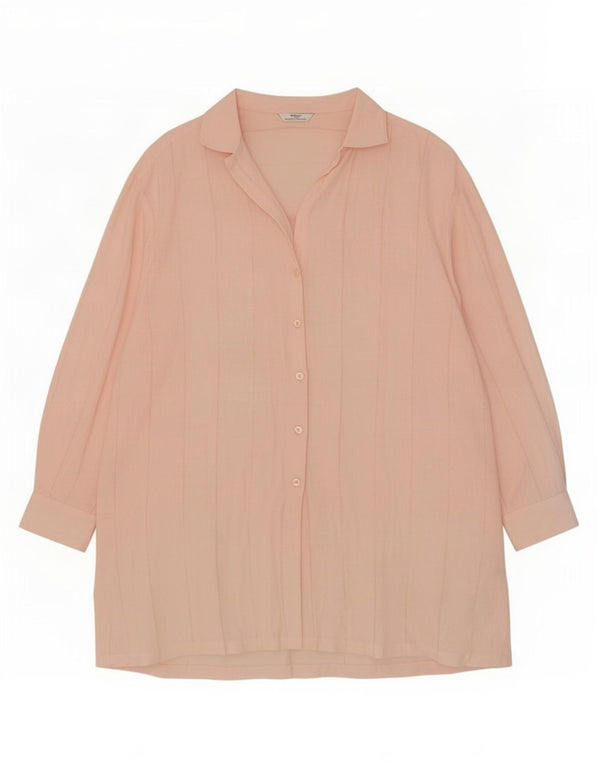 Rochie cămașă supradimensionată pentru femei Marks & Spencer St. Michael UK 22 3XL roz