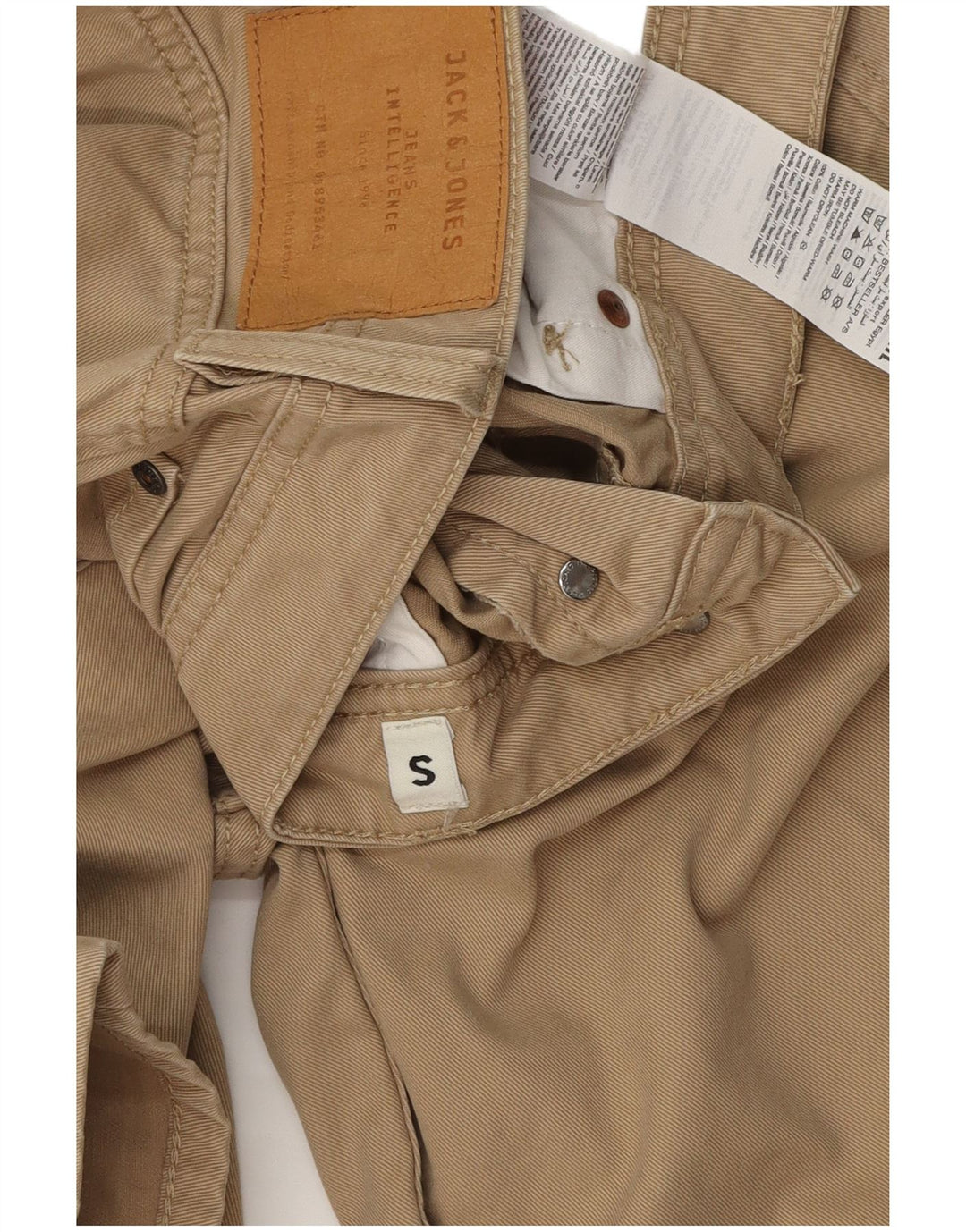 Pantaloni scurți casual Jack & Jones pentru bărbați, mici W29, bumbac, bej