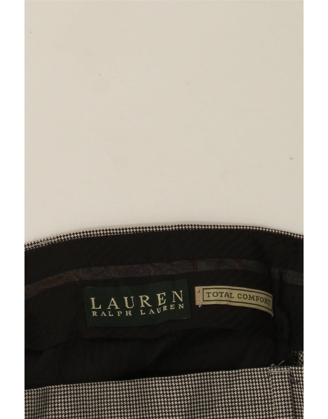 Pantaloni de costum pentru bărbați Ralph Lauren Total Comfort W34 L29 Black Houndstooth