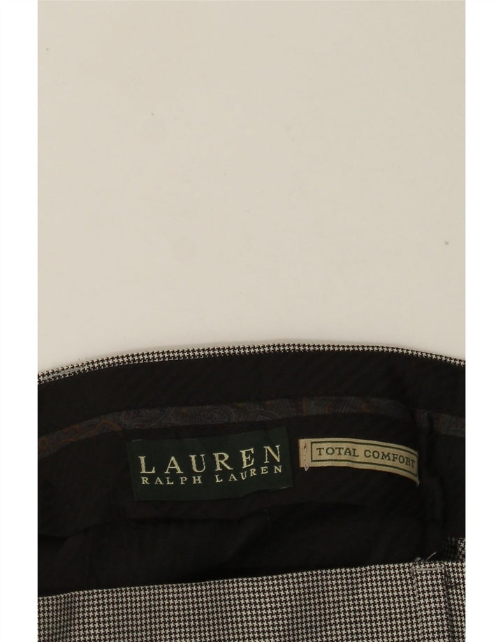Pantaloni de costum pentru bărbați Ralph Lauren Total Comfort W34 L29 Black Houndstooth