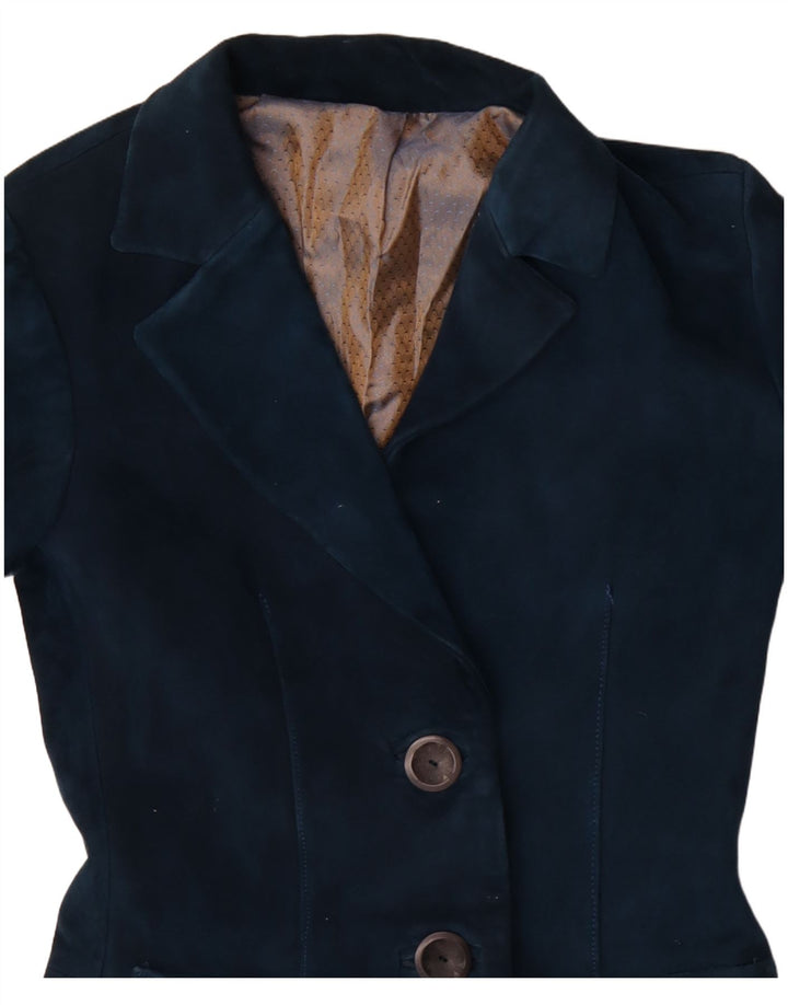 Blazer Vintage pentru femei cu 2 nasturi UK 4 XS bleumarin