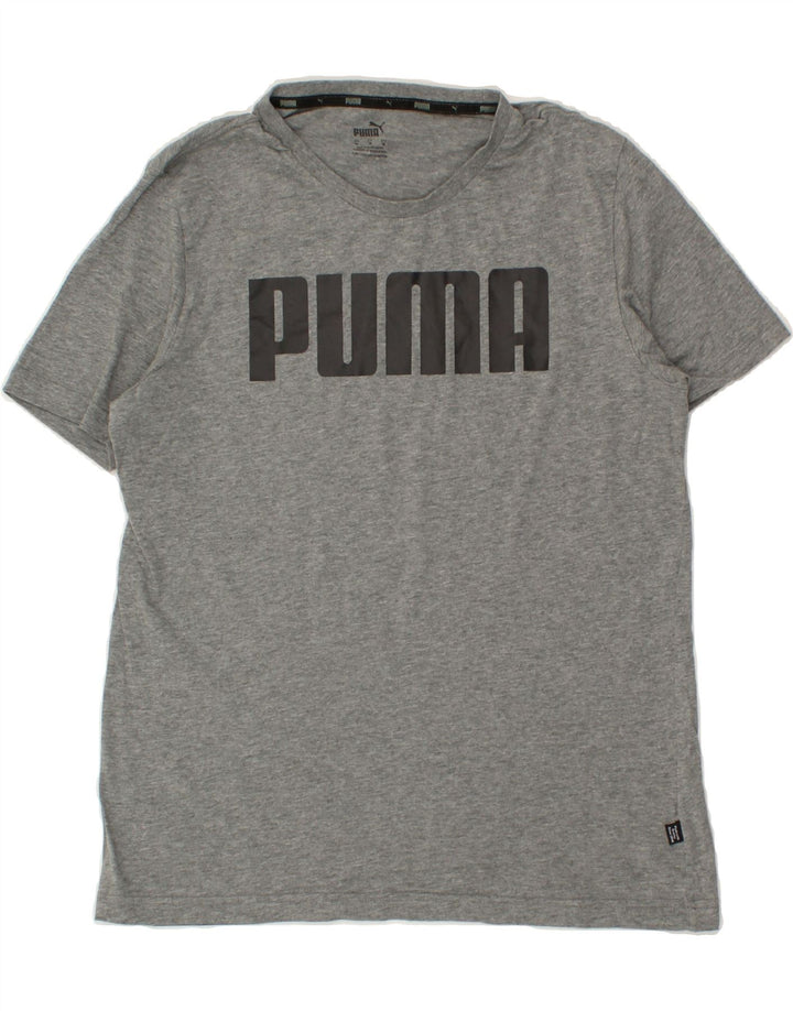 PUMA Mens Graphic T-Shirt Top Medium Grey Vintage Puma and Second-Hand Puma from Messina Hembry 