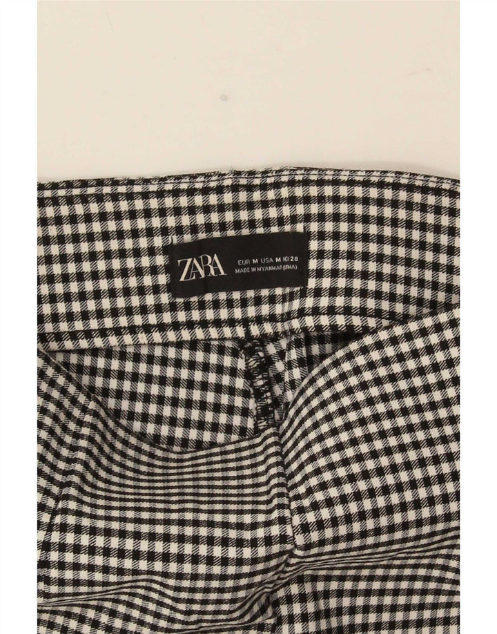 Leggings pentru femei Zara UK 12 Medium Black Gingham