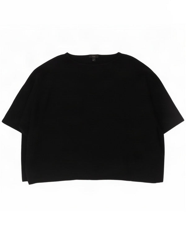 Cos Womens Short Sleeve Boat Neck Jumper Sweater UK 10 Small Navy Blue