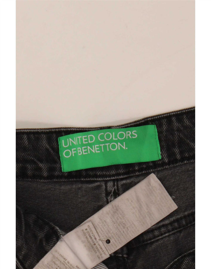 Blugi conici pentru femei Benetton W30 L27 bumbac gri