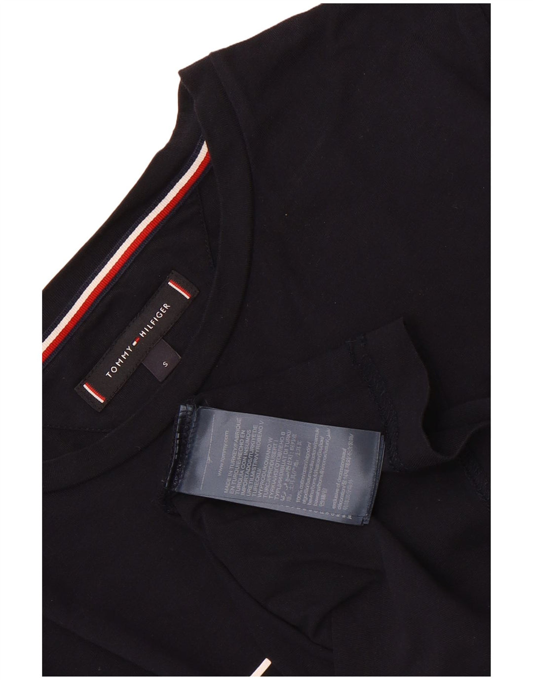 Tricou grafic Tommy Hilfiger pentru bărbați Top mic din bumbac negru