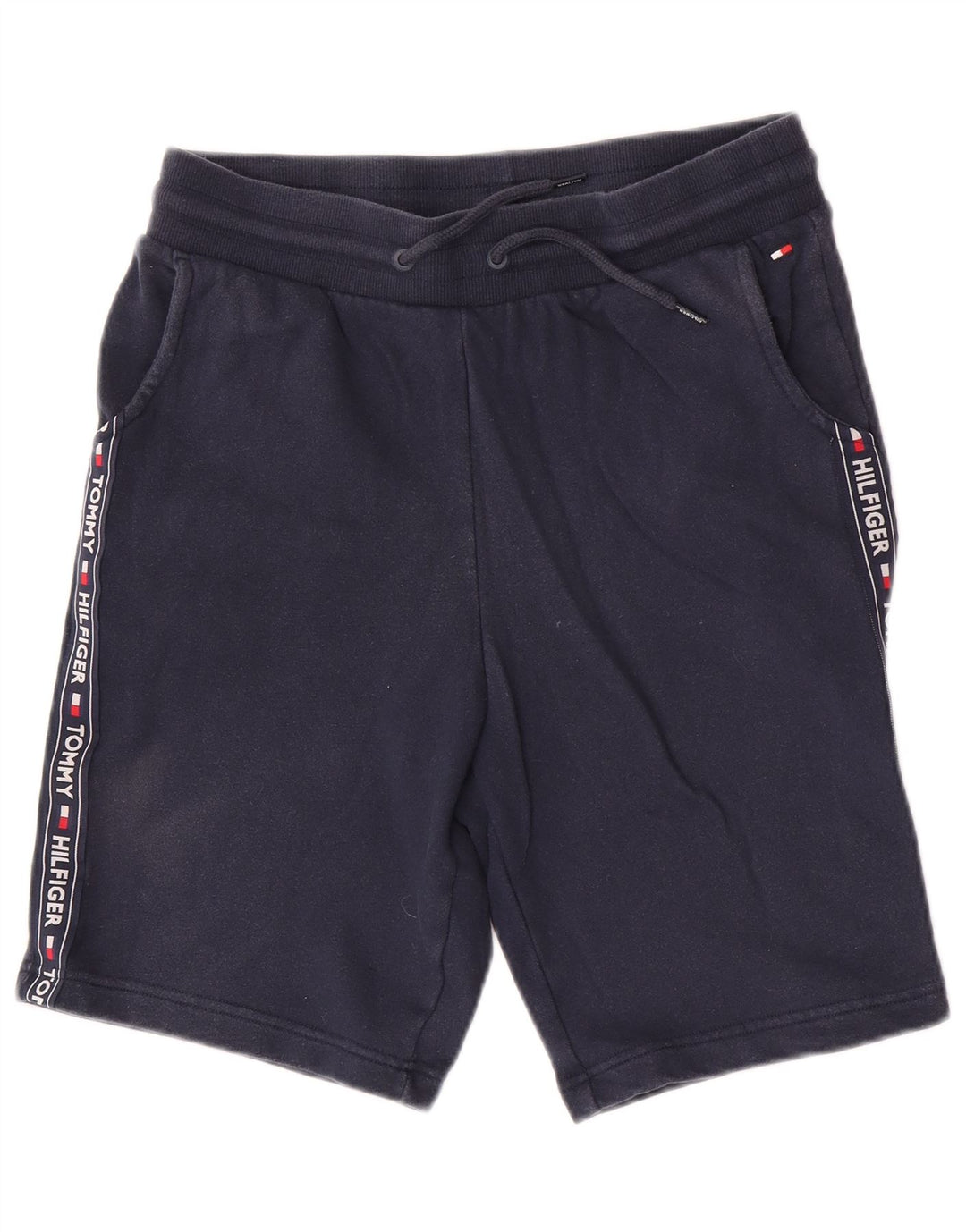 Pantaloni scurți sport grafic Tommy Hilfiger pentru bărbați, bumbac mediu albastru bleumarin