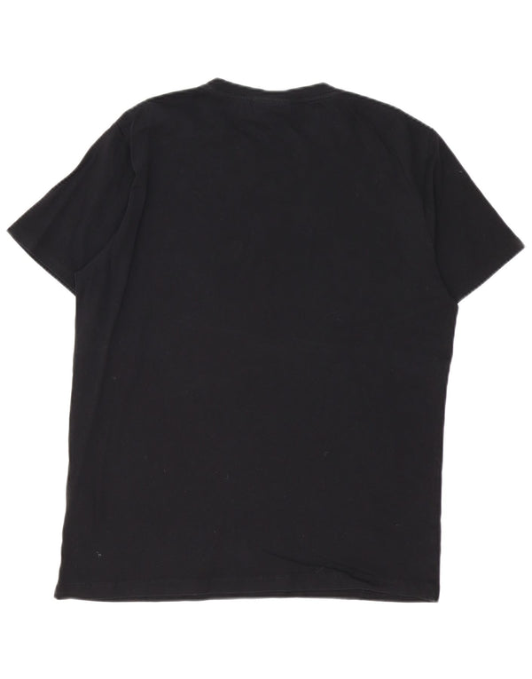 Tricou grafic pentru bărbați CALVIN KLEIN Top mediu din bumbac negru