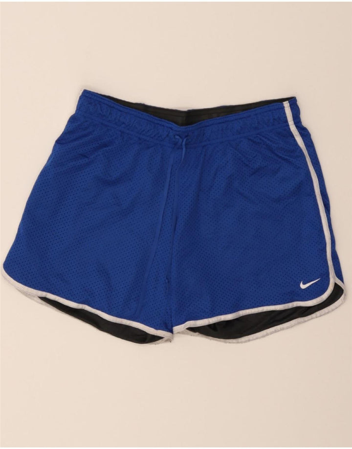 NIKE Womens Sport Shorts UK 14 Medium  Blue Polyester Vintage Nike and Second-Hand Nike from Messina Hembry 