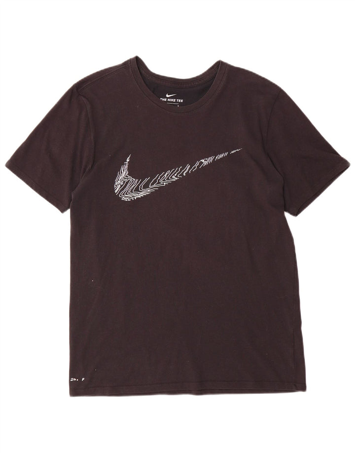 Tricou grafic NIKE pentru bărbați cu tăietură atletică Top mediu negru