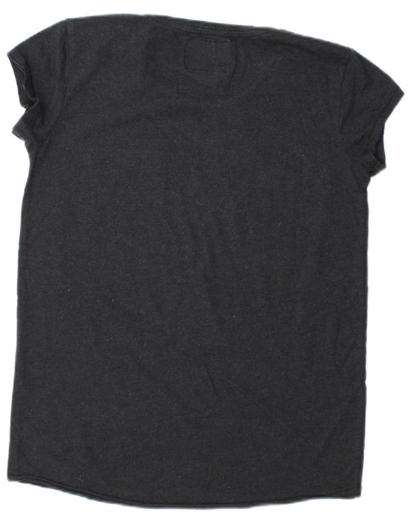 SUPERDRY Tricou pentru femei Top UK 12 Medium Black Bumbac