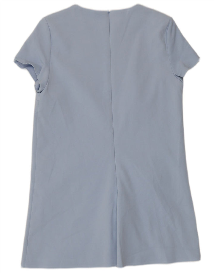 Zara Womens Playsuit UK 12 Medium Blue Polyester