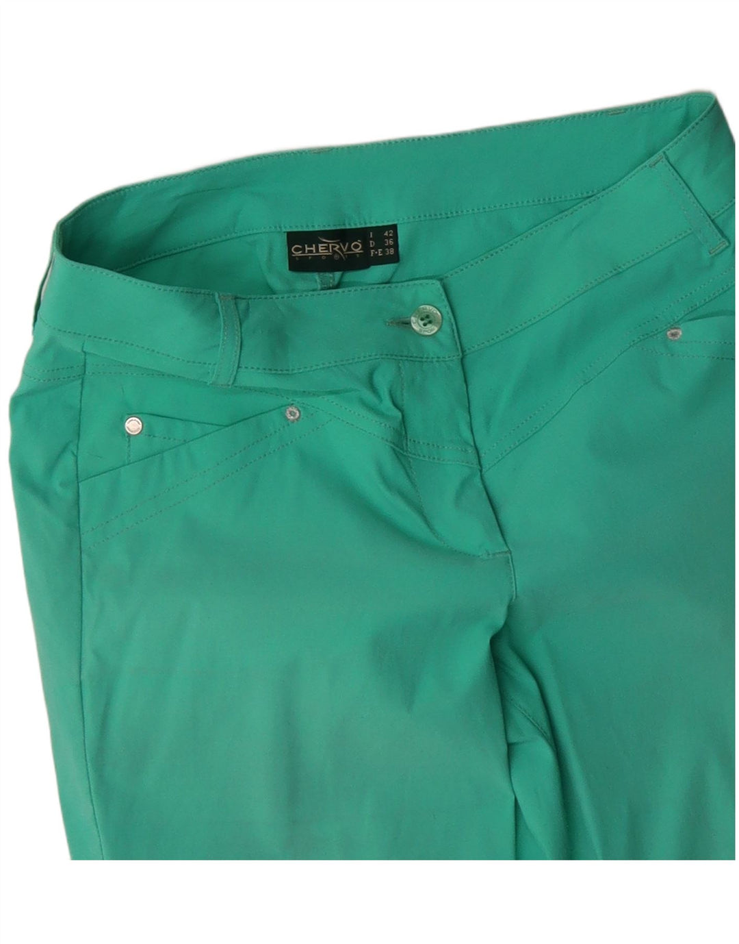 Pantaloni casual slim pentru femei Chervo IT 42 Medium W30 L27 Turcoaz