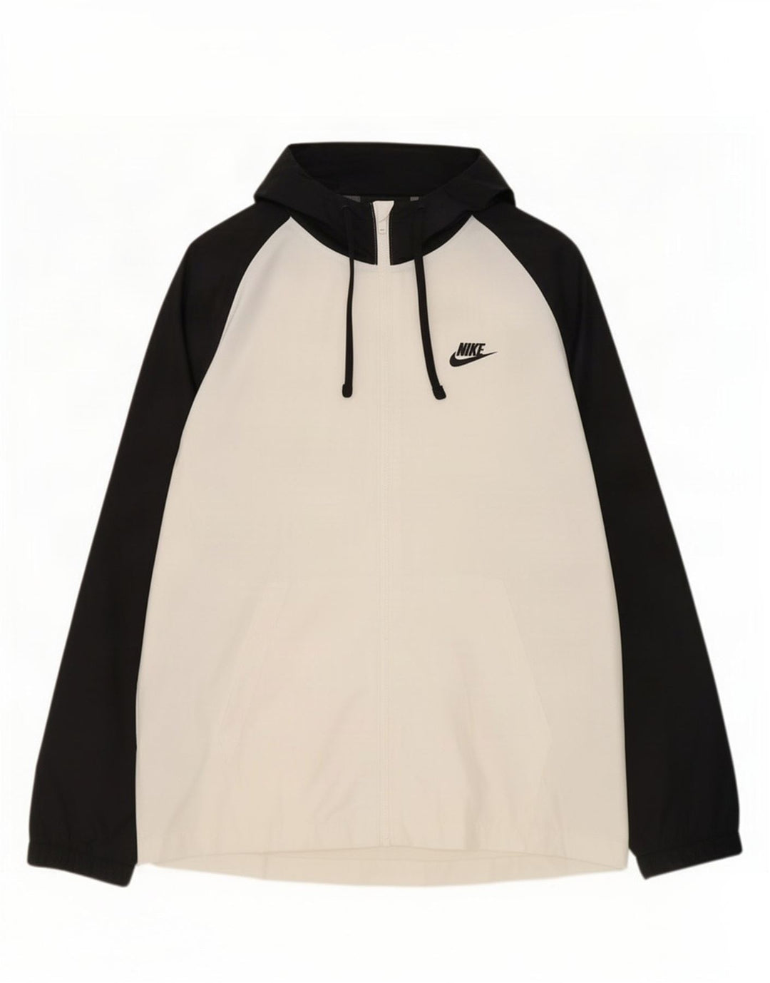 Jachetă de top pentru trening cu glugă Nike pentru bărbați, mare, alb, din poliester