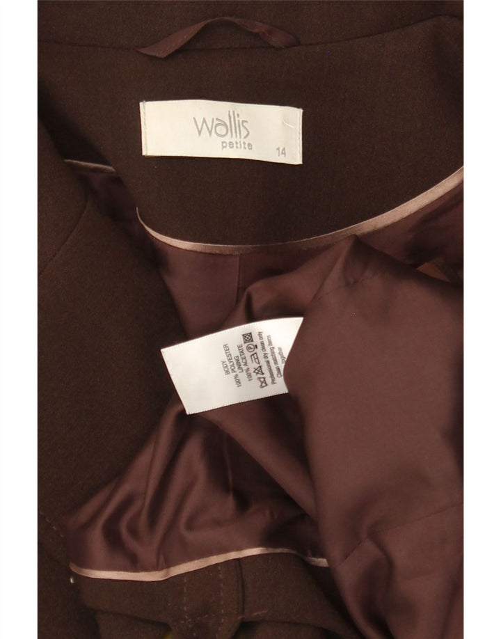 Jachetă pentru femei WALLIS Petites Blazer UK 14 mare, maro, poliester