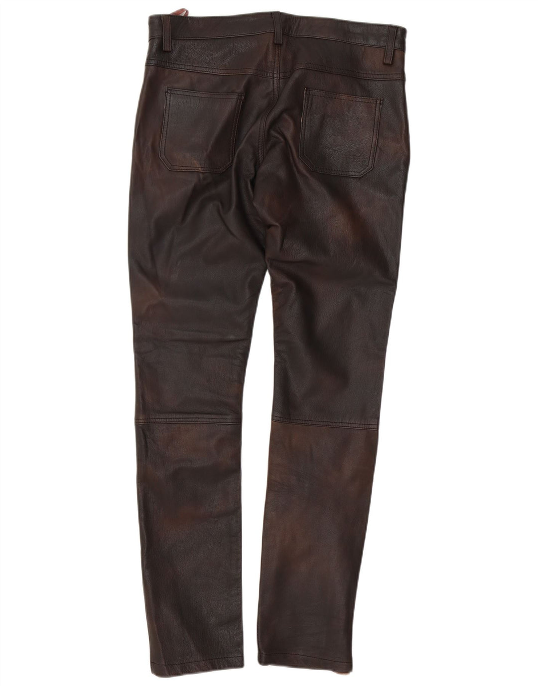 Pantaloni subțiri din piele pentru bărbați il Lago IT 48 Medium W30 L32 Piele maro