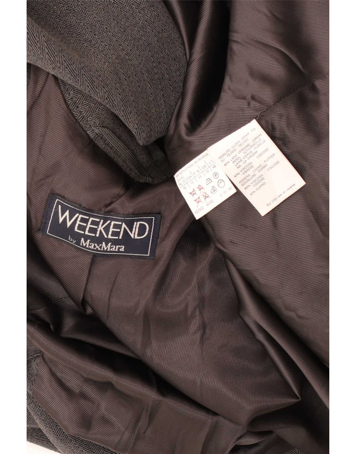 Jachetă Blazer de weekend pentru femei Max Mara UK 16 mare chevron gri