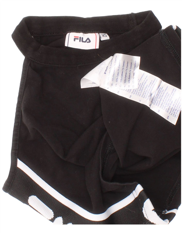 Crop Top cu grafic pentru femei Fila XS bumbac negru