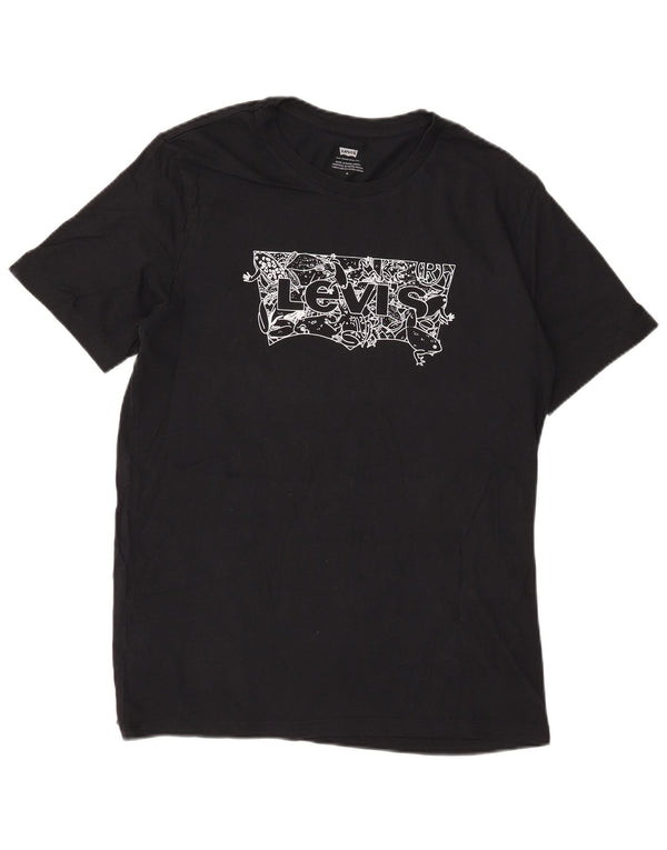 Tricou grafic pentru bărbați Levi's Top mediu negru bumbac