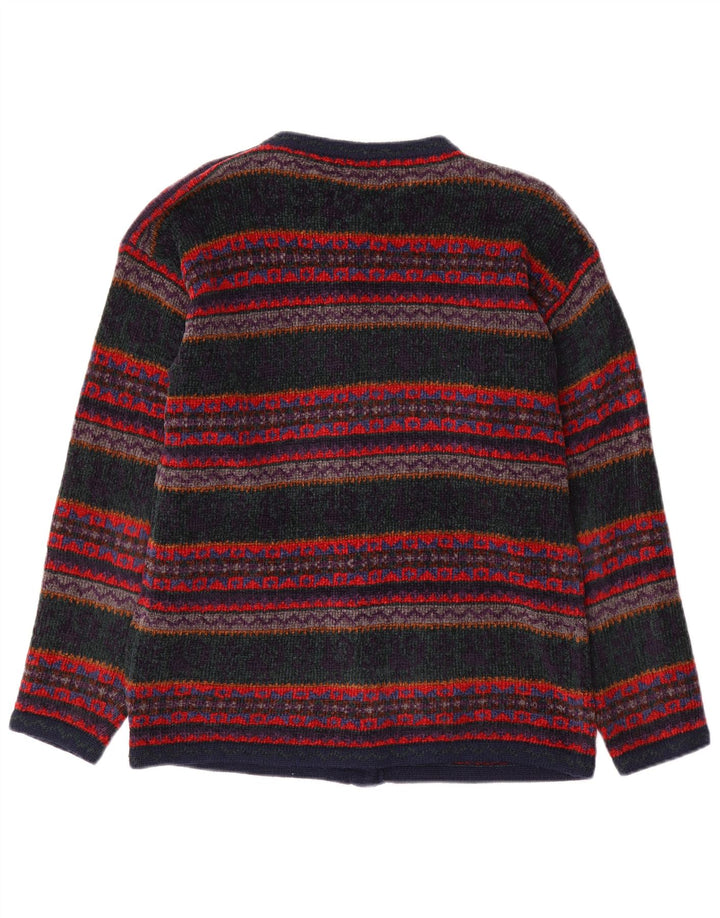 MONSOON Pulover cardigan pentru femei UK 10 Fair Isle mic multicolor