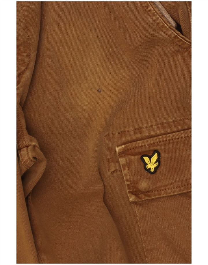 Pantaloni cargo slim pentru bărbați Lyle & Scott L32 L33 bumbac maro