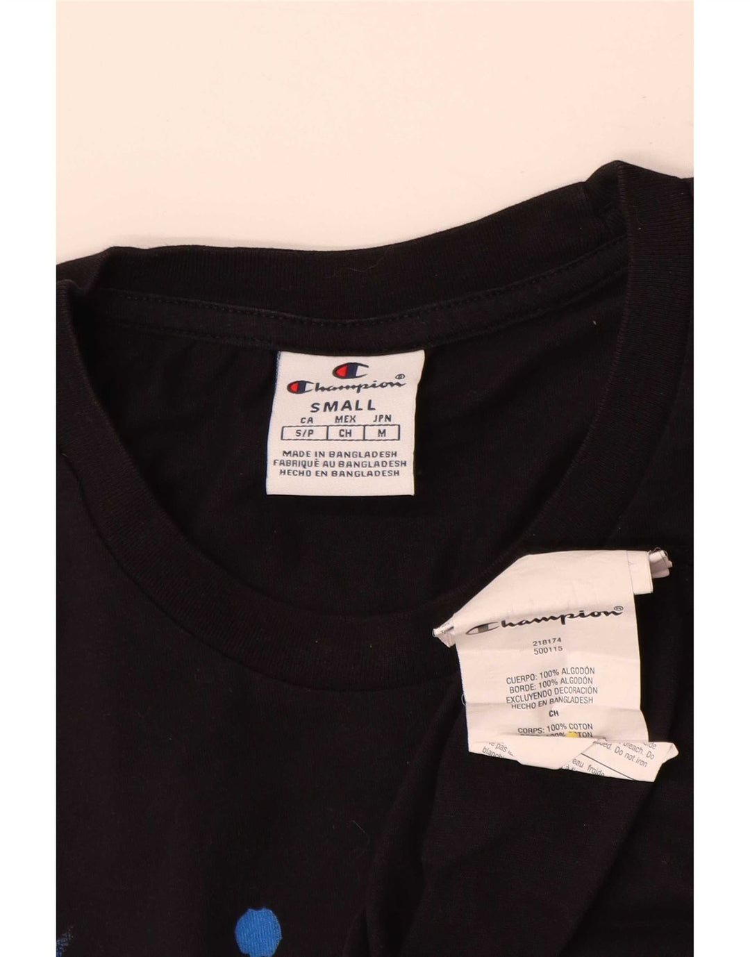 Tricou grafic pentru bărbați Champion Top mic bumbac negru