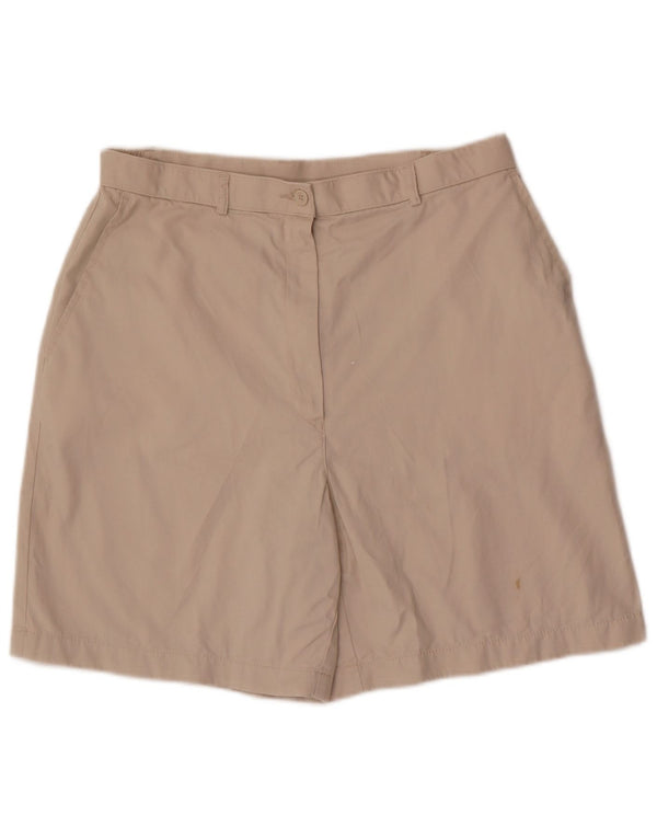 Marks & Spencer Pantaloni scurți chino cu talie înaltă pentru femei UK 16 Large W30 Beige Bumbac