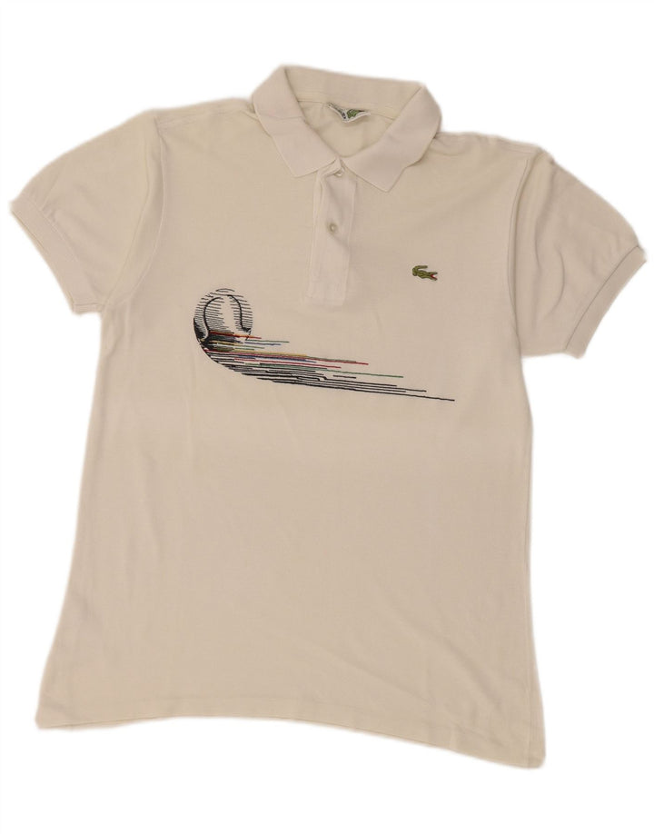 Tricou polo pentru bărbați LACOSTE Mărimea 3 Bumbac alb mic