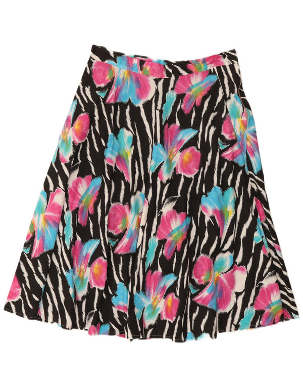 Fusta evazată pentru femei Vintage W32 Medium Multicolor Floral