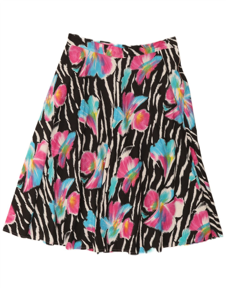 Fusta evazată pentru femei Vintage W32 Medium Multicolor Floral