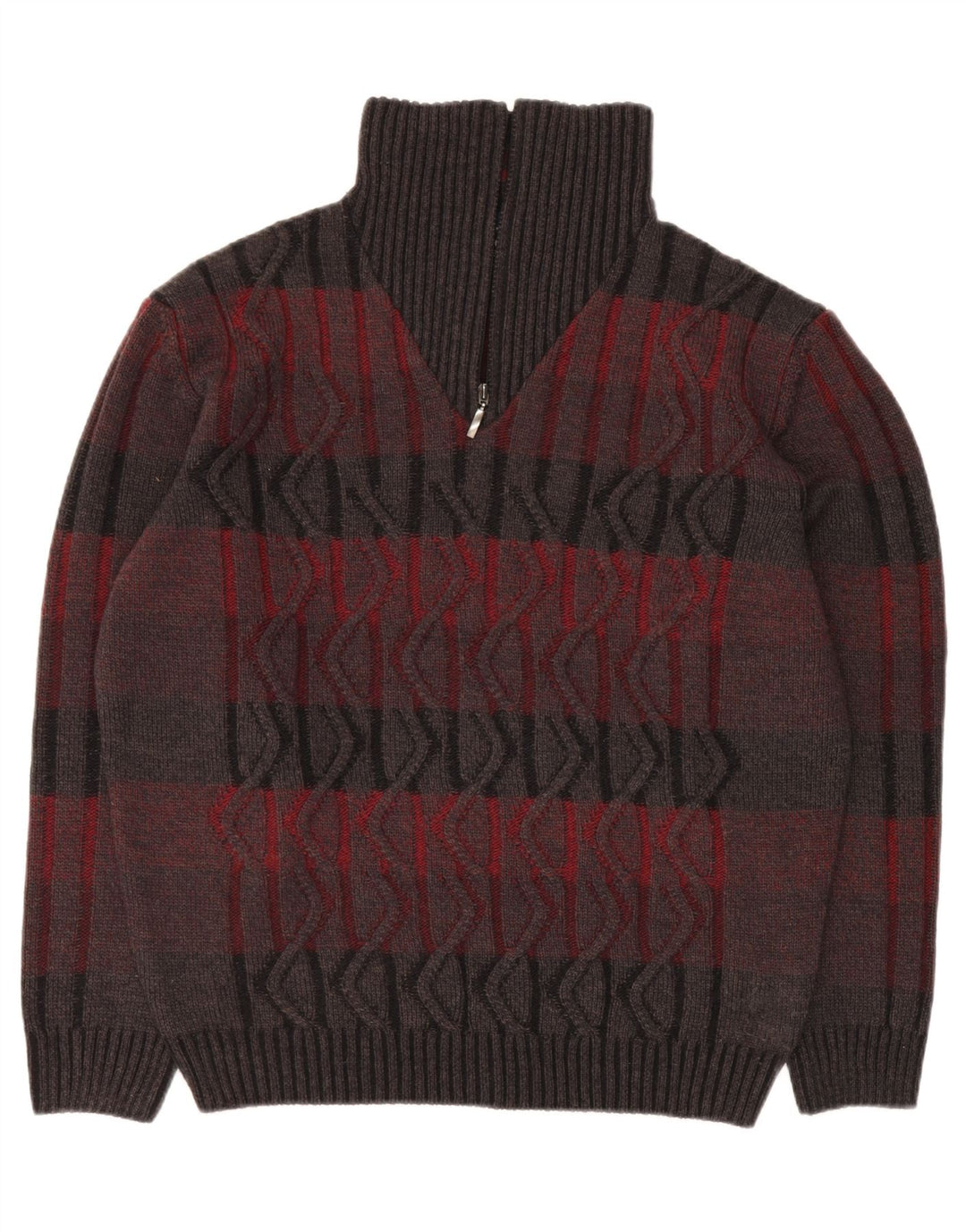 Pulover BABISTA pentru bărbați, cu fermoar, cu gât, IT 54 XL, cu dungi multicolore