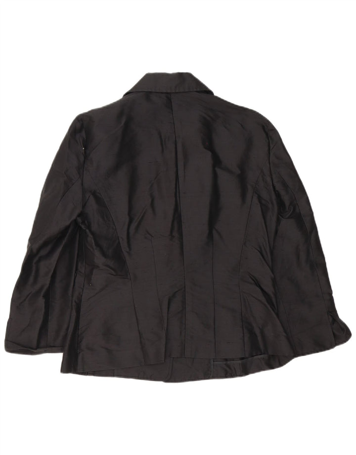 Luisa Spagnoli Jachetă Blazer pentru Damă cu 3 Nasturi IT 46 Mare Mătase Neagră