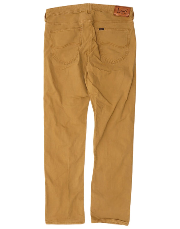 Lee Mens Daren Zip Fly Pantaloni drepti casual W33 L32 bej bumbac