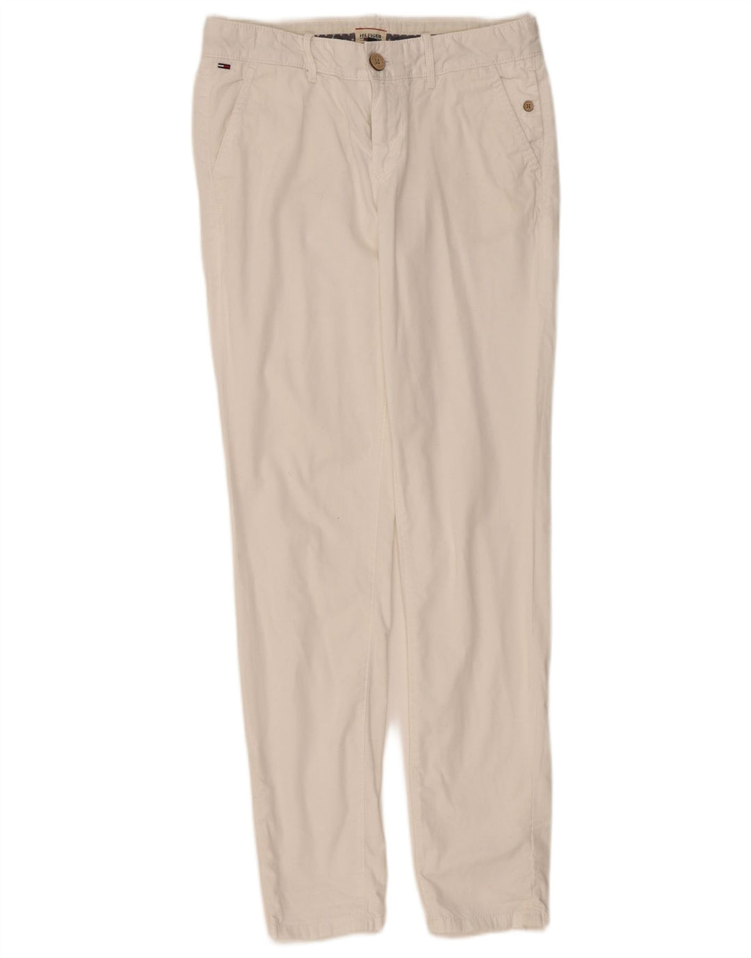 Pantaloni chino slim pentru femei Tommy Hilfiger W27 L32 alb