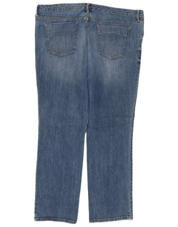 Blugi drepti Mossimo pentru femei cu talie medie US 18 2XL W40 L29 albastru bumbac