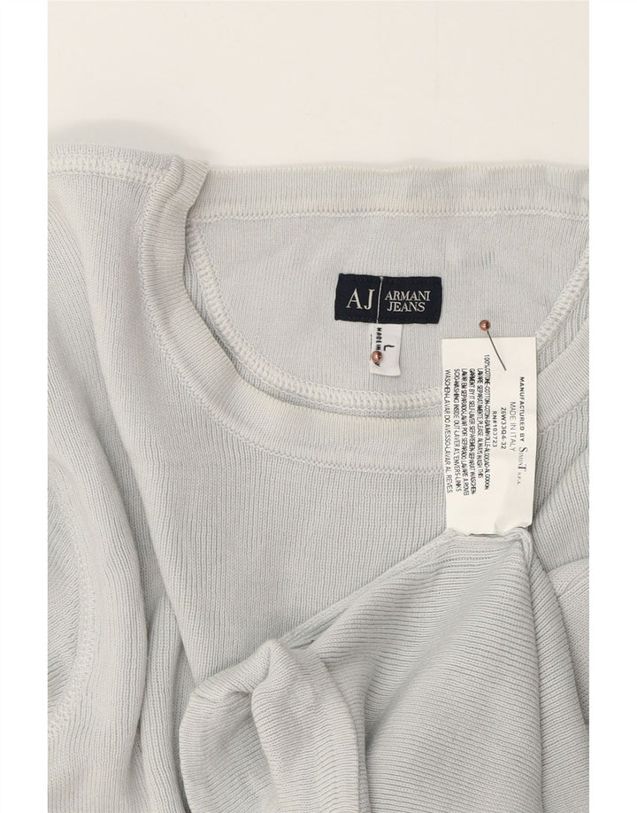 Armani Jeans Top pentru bărbați cu mânecă lungă, mare, gri bumbac