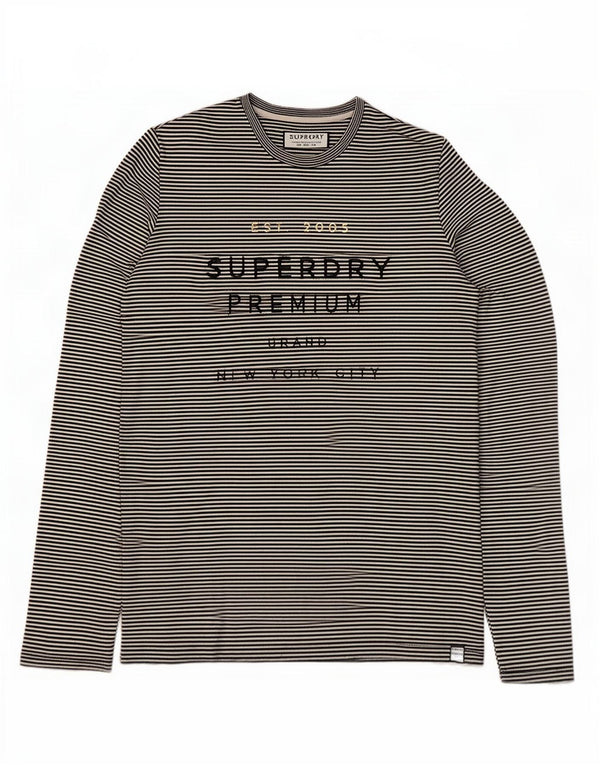 Superdry Top grafic pentru femei cu mânecă lungă UK 12 Medium Black Dunge