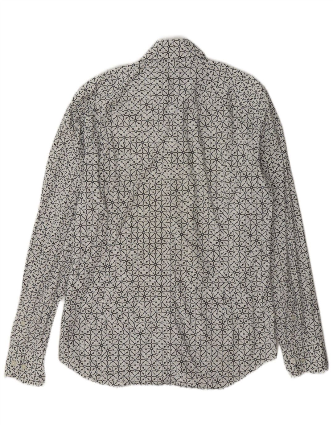 Cămașă pentru bărbați G-Star Super Slim Fit Bumbac geometric alb mediu