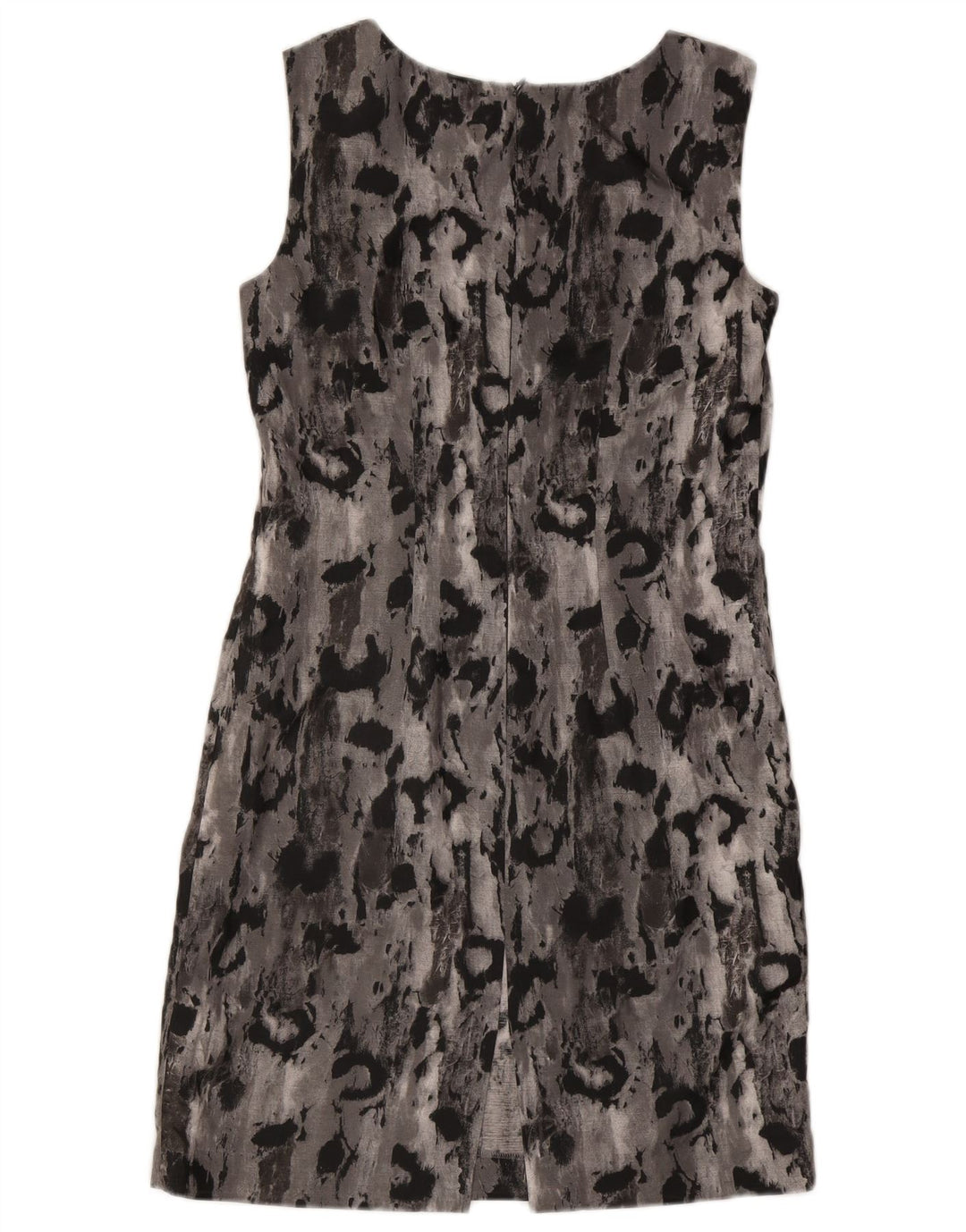 Rochie dublă fără mâneci pentru femei cu model abstract Marella UK 12 gri mediu