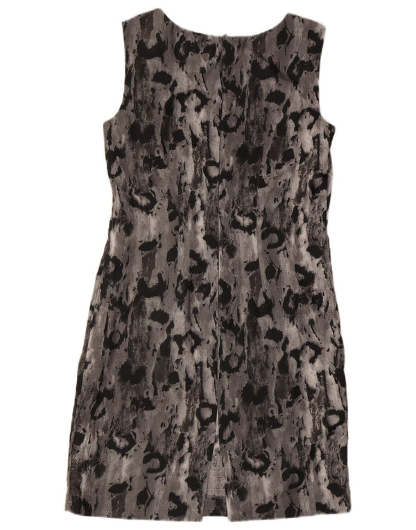 Rochie dublă fără mâneci pentru femei cu model abstract Marella UK 12 gri mediu