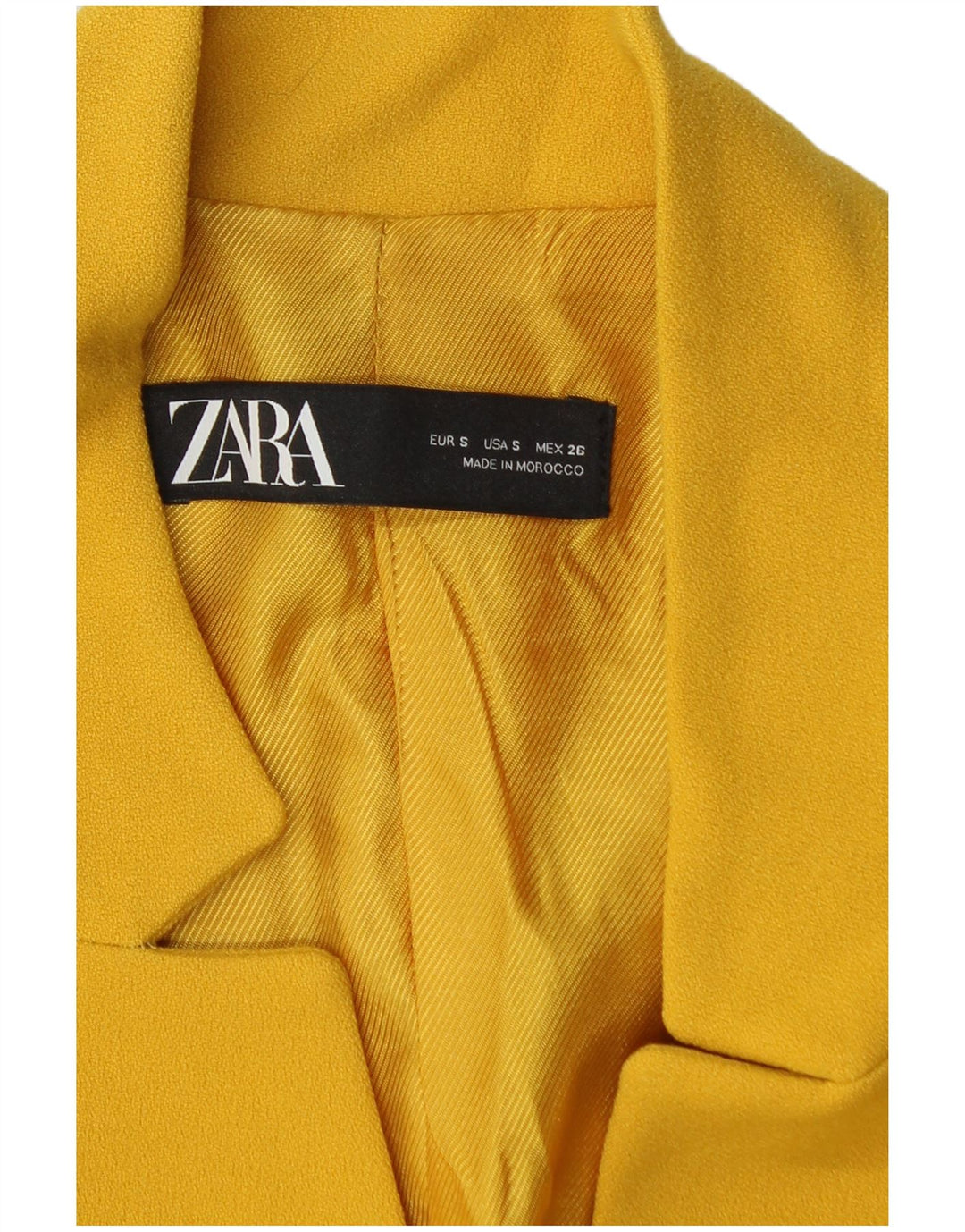 Jachetă Blazer deschisă pentru femei ZARA UK 10 Small Yellow