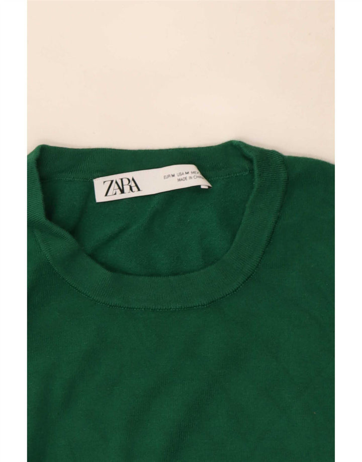 Pulover pentru damă Zara, cu gât turnut, UK 12, verde mediu